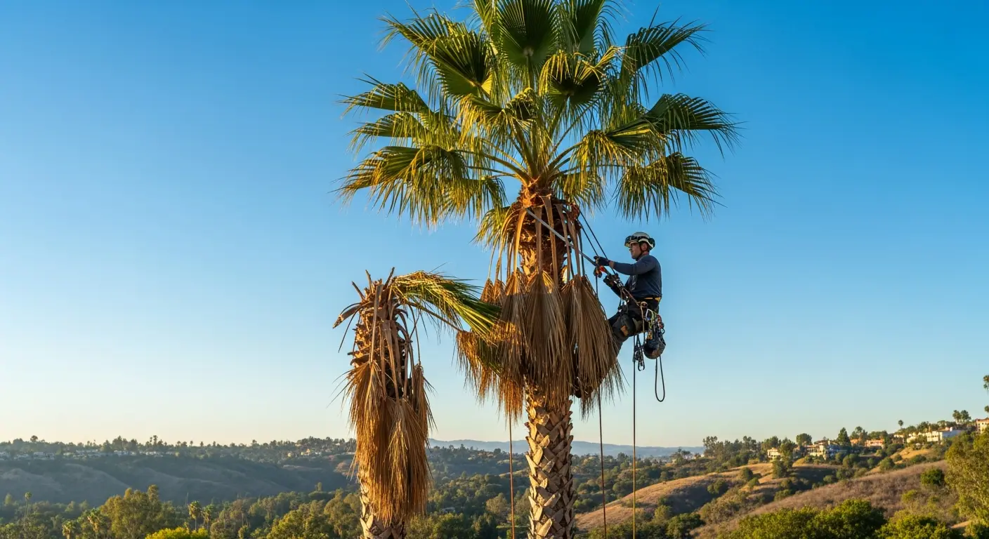Palm tree trimming service in Southern California